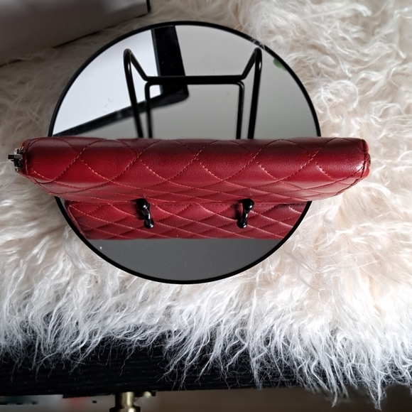 Chanel Red Quilted Cavier Zip Around Wallet With COA - Picture 6 of 14